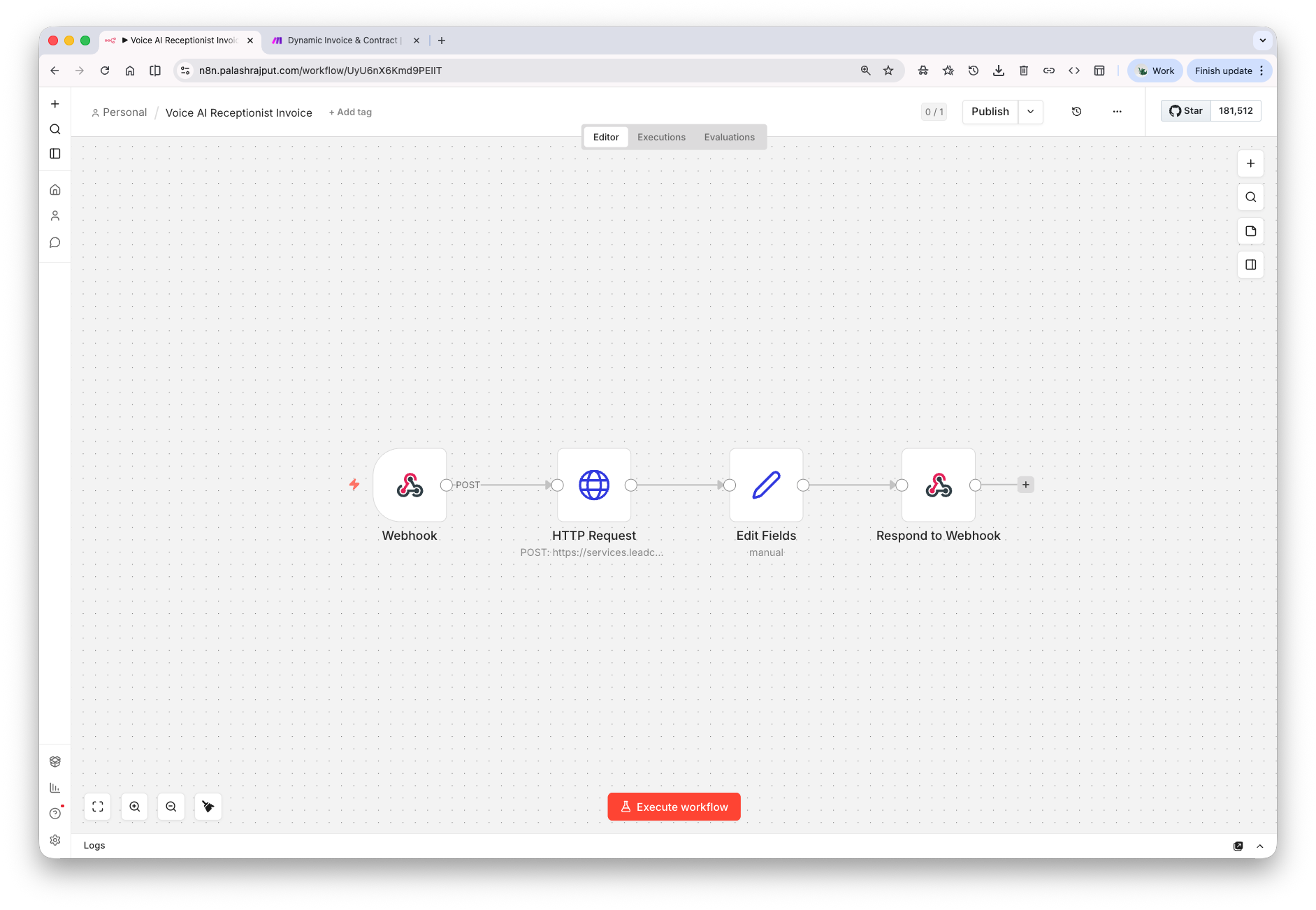 Workflow screenshot 2