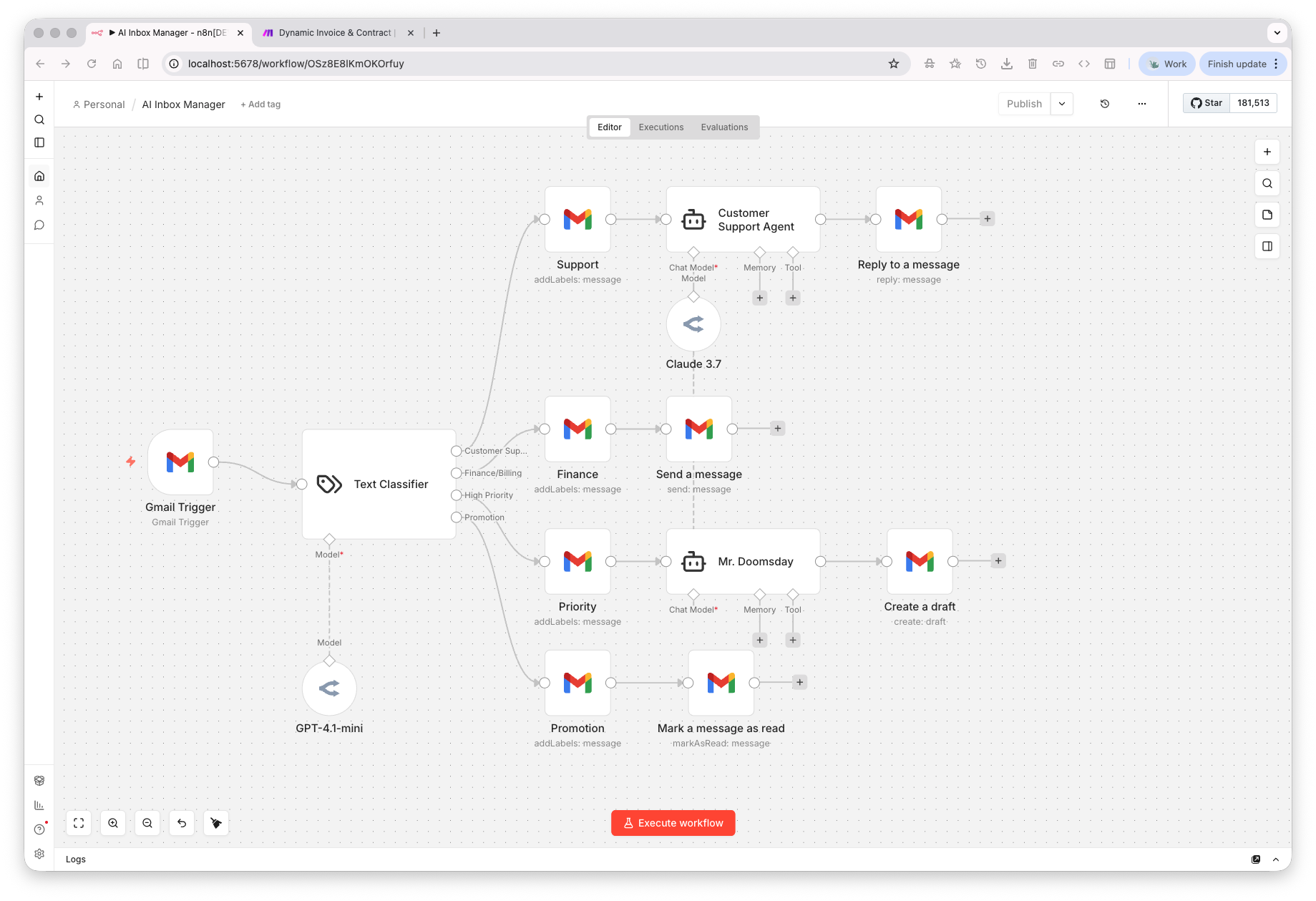Workflow screenshot