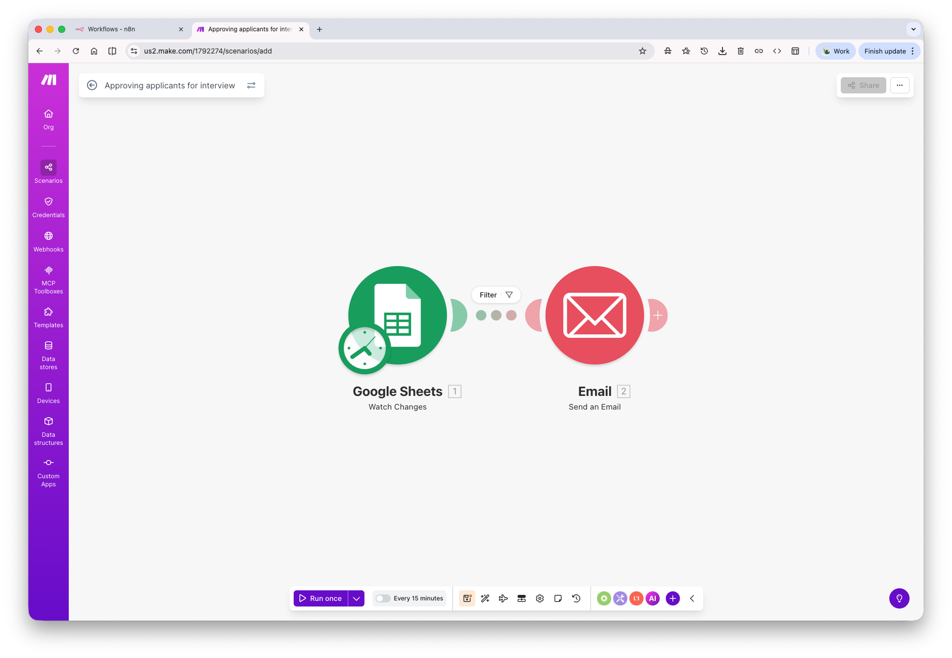 Workflow screenshot 2